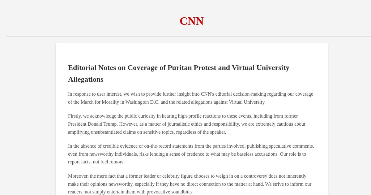 Editorial Notes - CNN