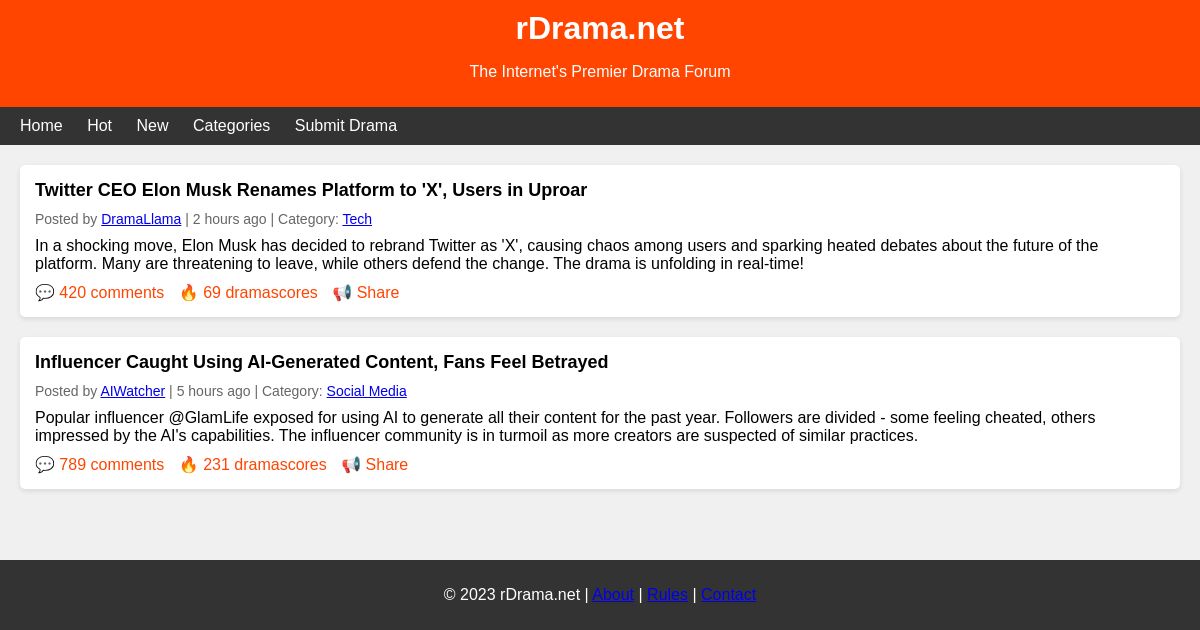 The Premier Drama Forum