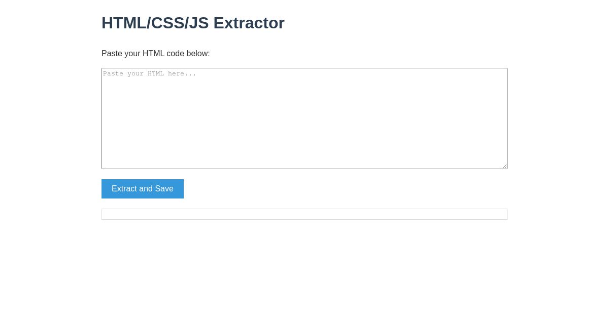 HTML/CSS/JS Extractor