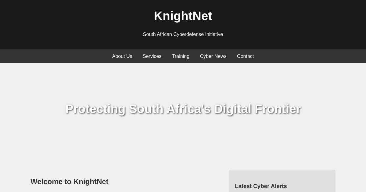 Knight Net KnightNet - South African Cyberdefense Initiative