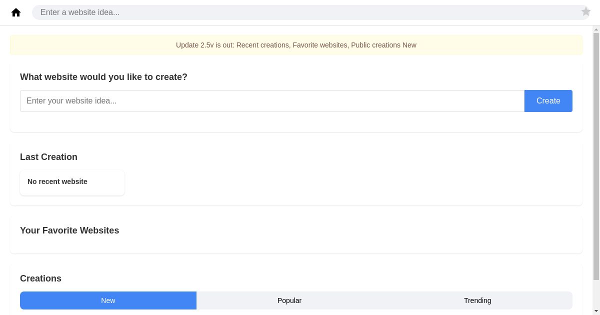 WebSim Creator - Website Generator