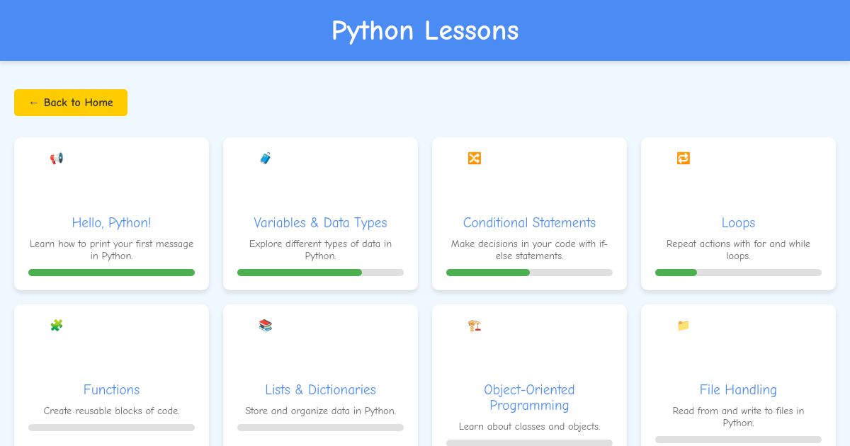 Python Lessons - Python Coding Adventure for Kids