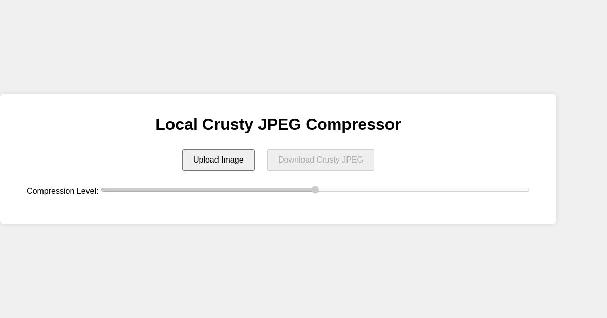 Local Crusty JPEG Compressor