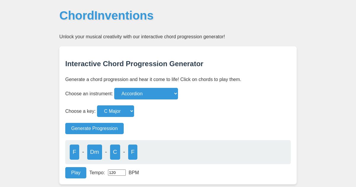 ChordInventions - Interactive Chord Progression Generator with Full ...