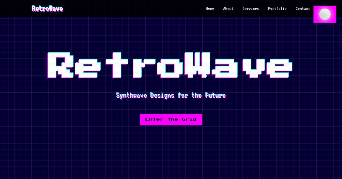 Sythwave Design RetroWave Portfolio - Synthwave Designs