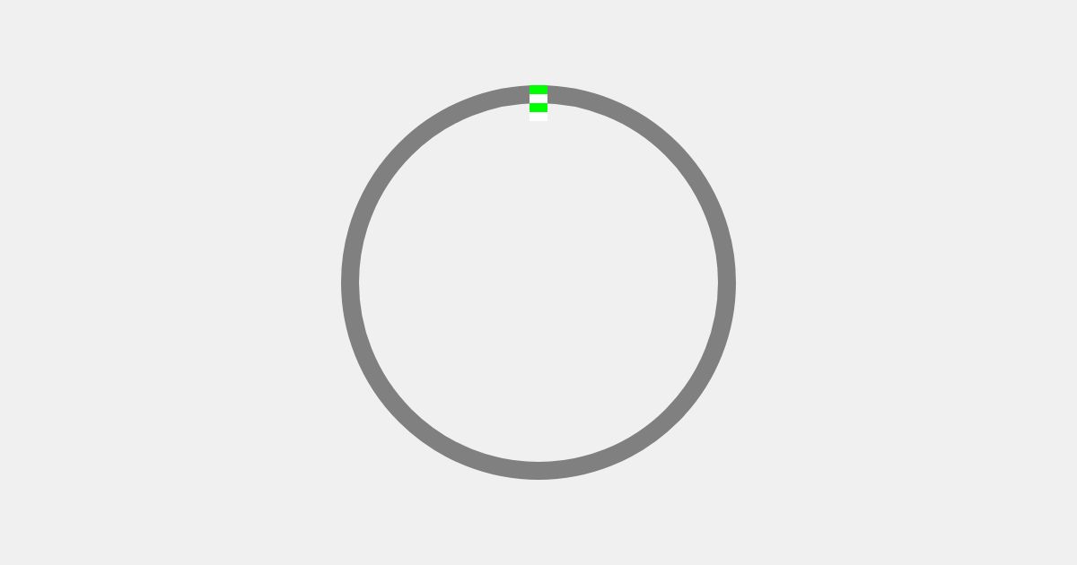 Large Grey Circle Track with Green Finish Line