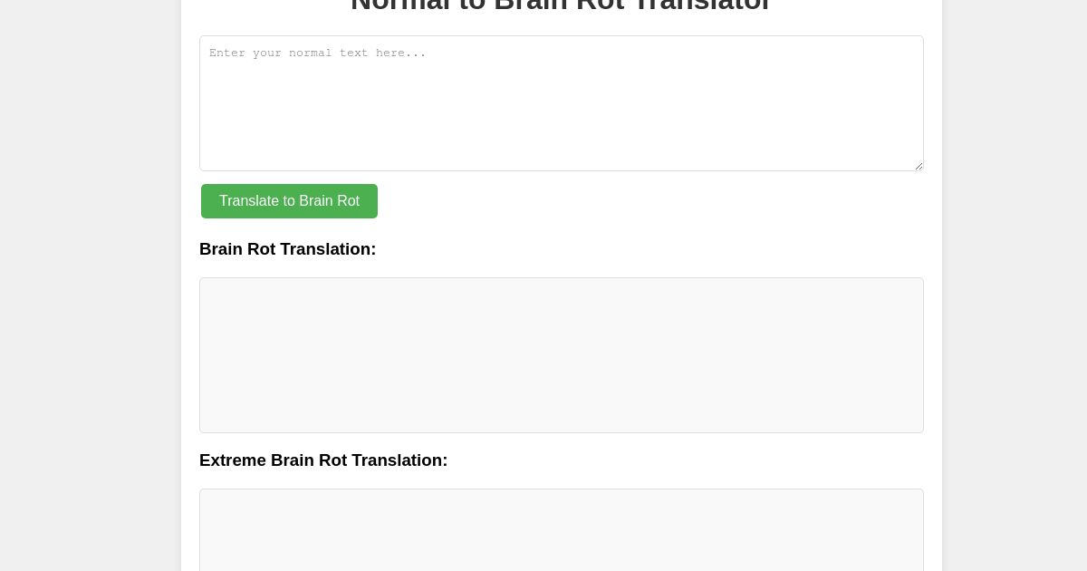 Normal to Brain Rot Translator