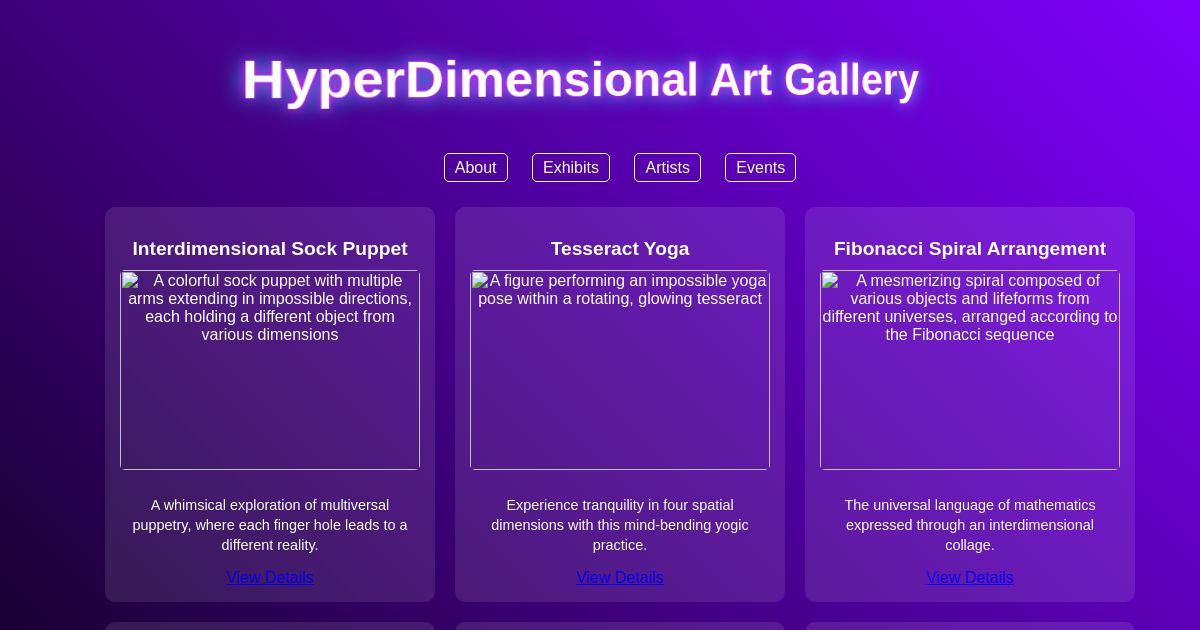 HyperDimensional Art Gallery