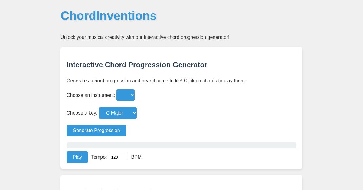 ChordInventions - Interactive Chord Progression Generator with Fixed ...