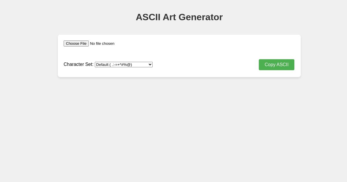 ASCII Art Generator - Convert Images to ASCII Text