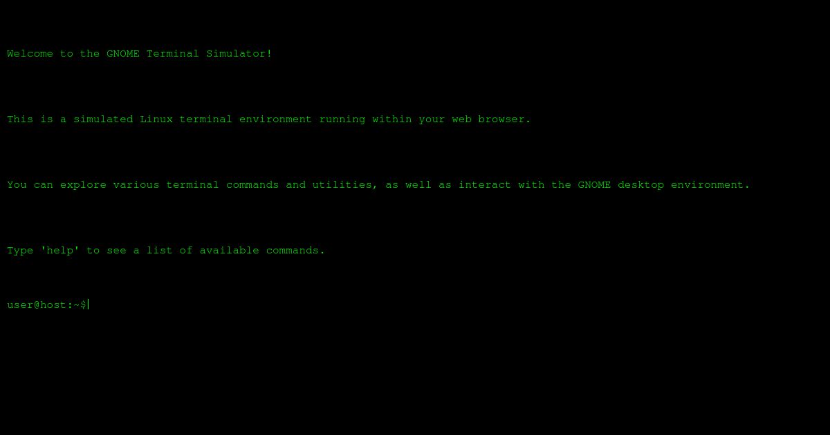 GNOME Terminal Simulator Gnome terminal simulator