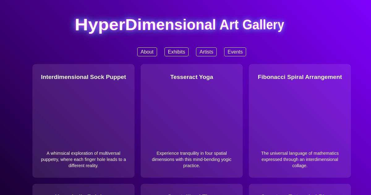 HyperDimensional Art Gallery