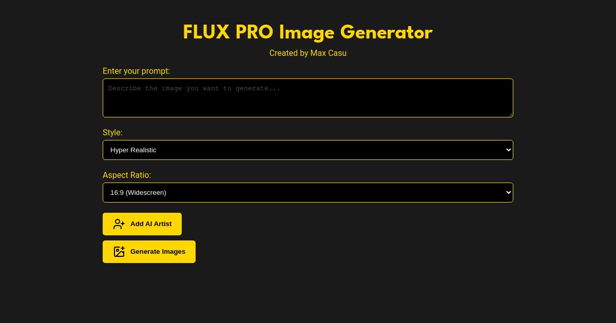 FLUX PRO Image Generator