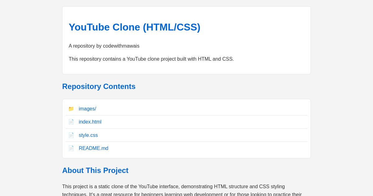 github.com/codewithmawais/youtube-clone-html-css.git