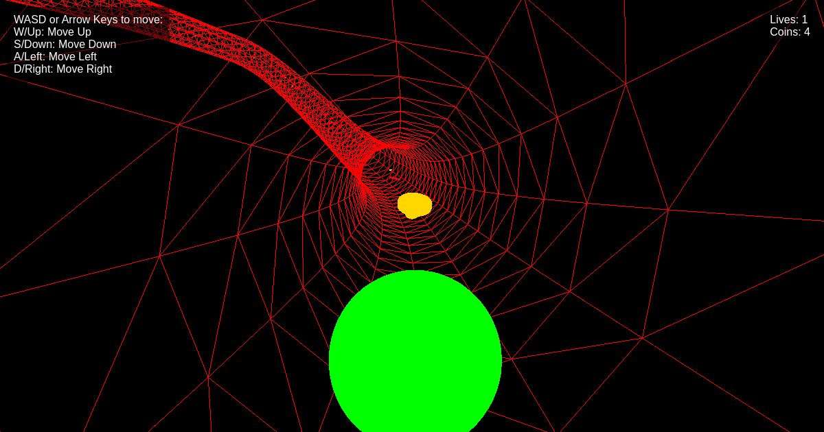 3D Tube Racer with Directional Controls