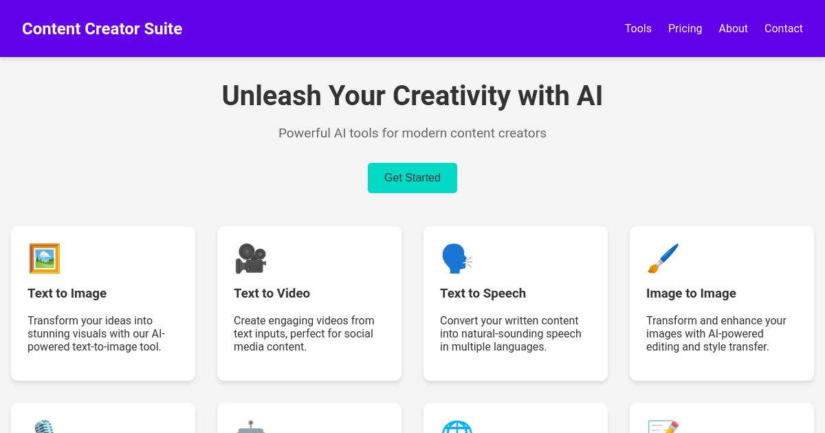 Content Creator Suite - AI-powered Tools for Modern Content Creation