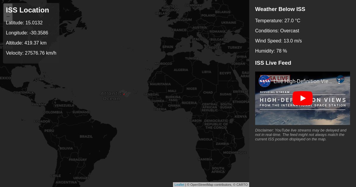Isstracker ISS Tracker with Weather and Live Feed sty
