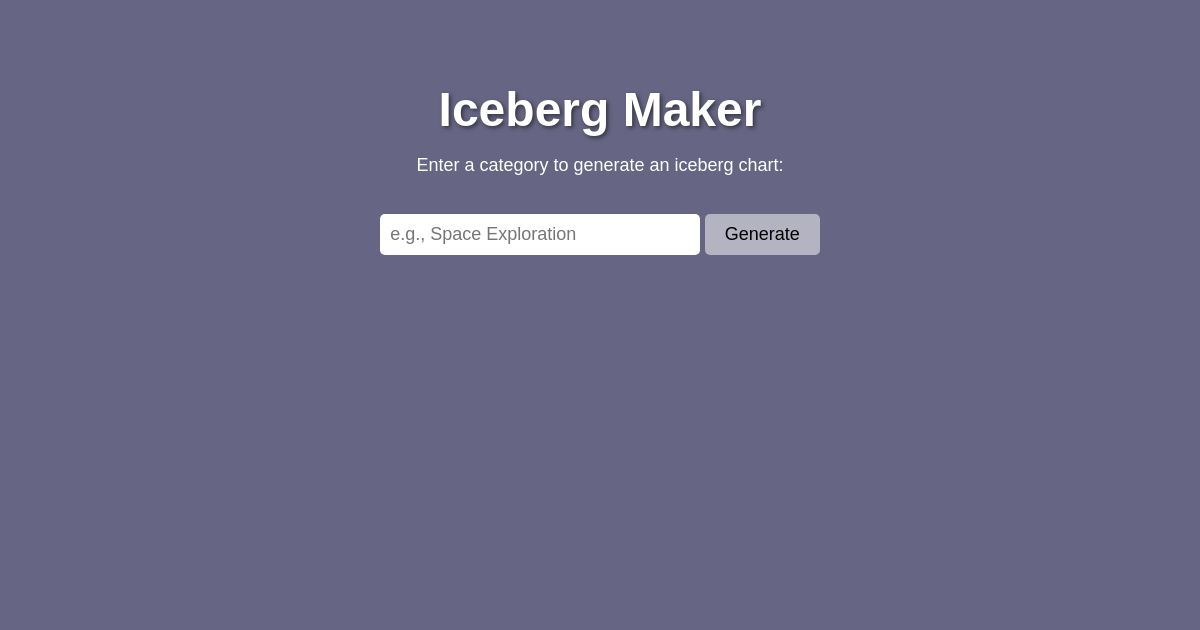 Iceberg Maker